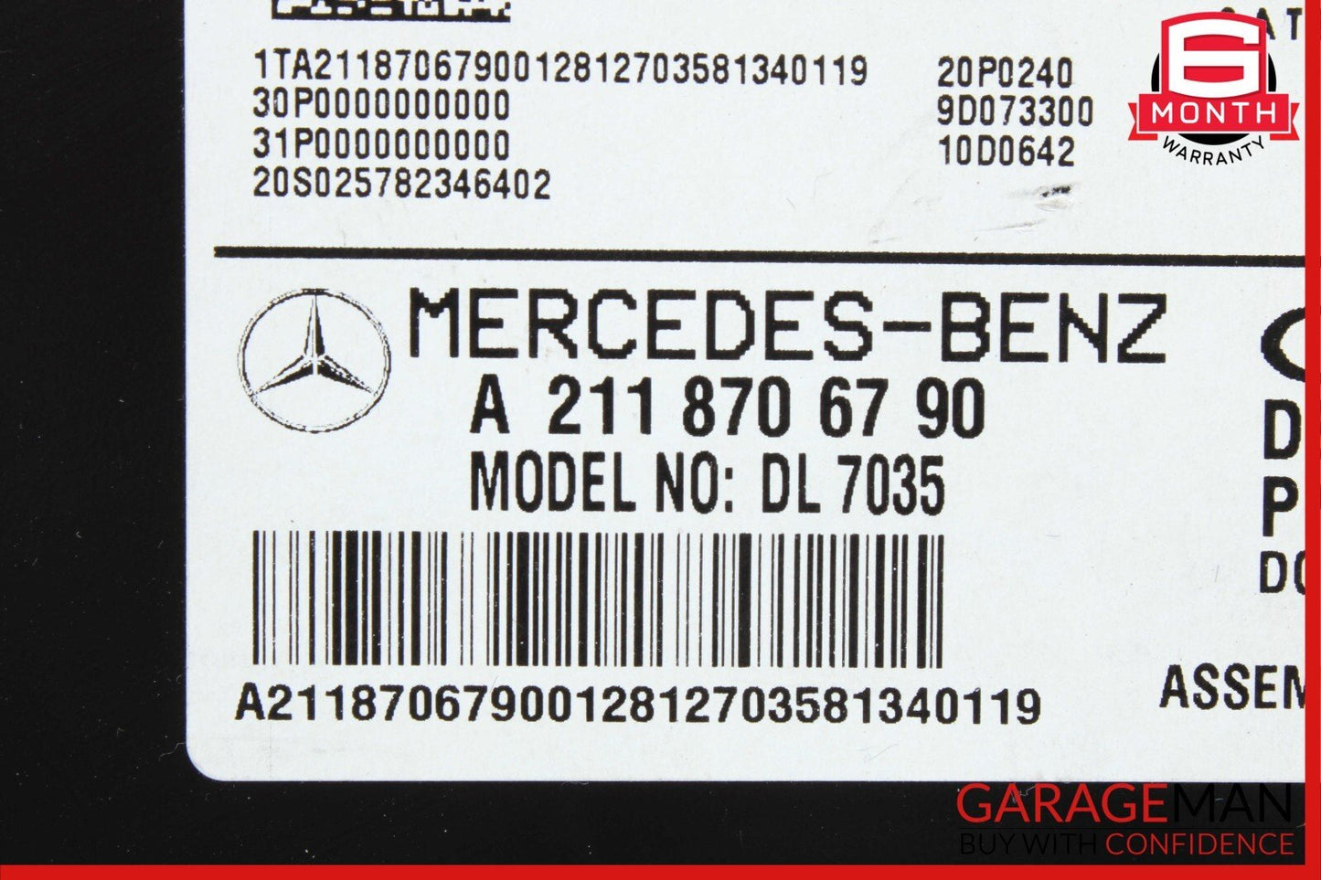 03-12 Mercedes GL450 E350 ML550 E63 AMG Sirius Satellite Radio Receiver Module