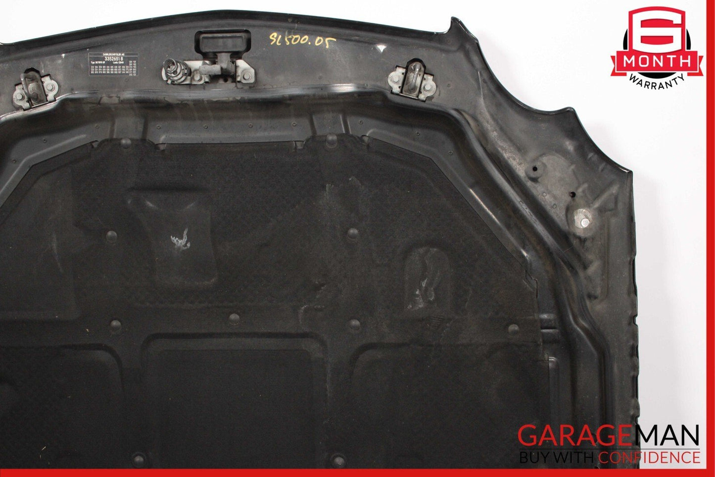 03-08 Mercedes R230 SL500 SL600 Front Hood Bonnet Cover Panel Assembly Black OEM