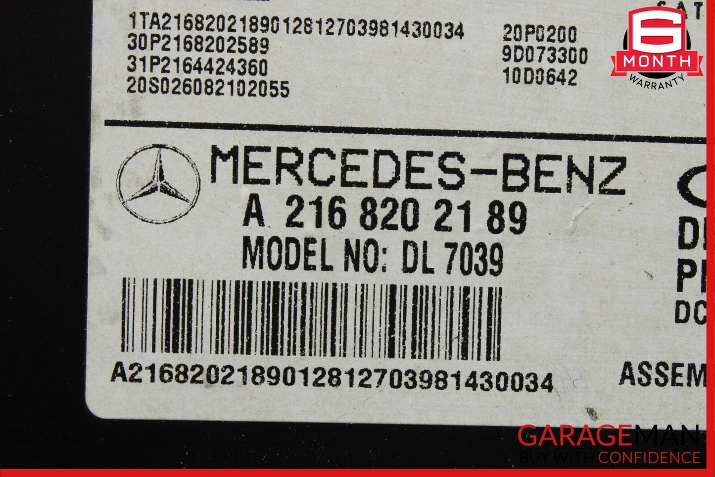 07-14 Mercedes C250 C300 S550 Sirius Satellite Radio Receiver Module Unit DL7039