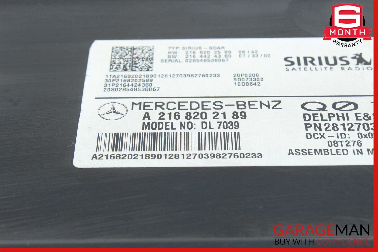 07-14 Mercedes X204 GLK350 SLK350 Sirius Satellite Radio Module Receiver OEM