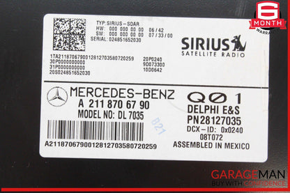 03-08 Mercedes-Benz GL400 Sirius Satellite Radio Receiver 2118706790 Genuine