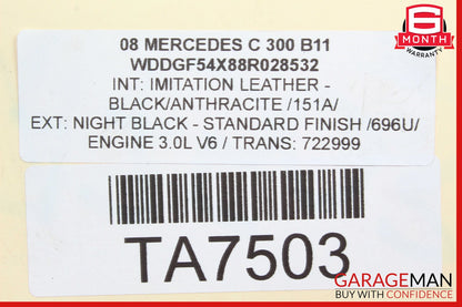 Mercedes W204 C300 S550 E350 Front Right Engine Timing Chain Cover Plate OEM