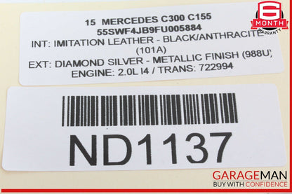 15-23 Mercedes W205 C300 C400 GLC300 Rear Left Side Door Control Module Unit OEM