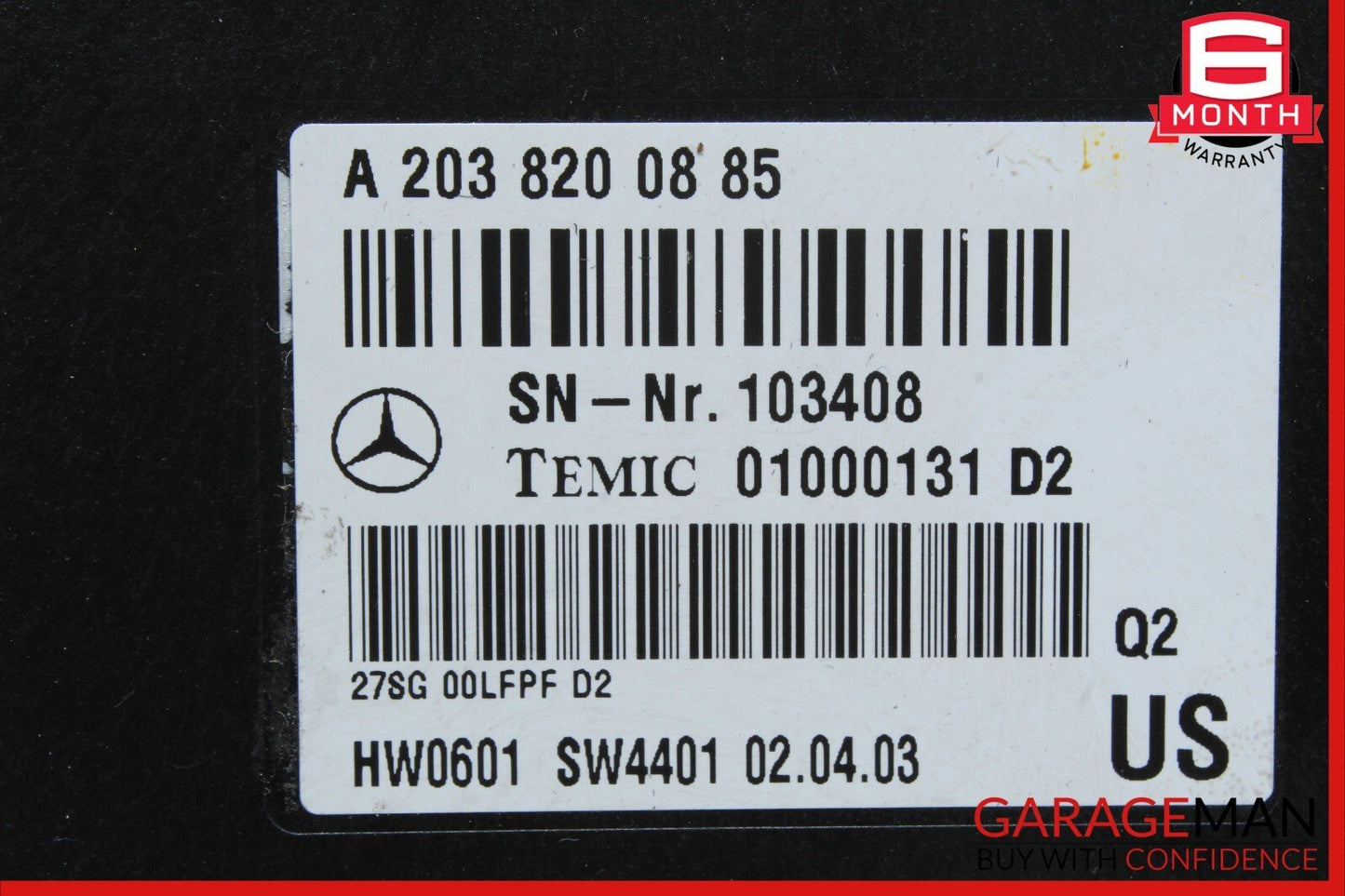 03-06 Mercedes W220 S430 Communication Voice Control Module 2038200885 OEM