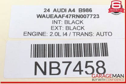 17-24 Audi A4 Front / Rear Right Passenger Side Exterior Door Handle Black OEM