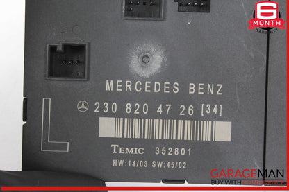 03-12 Mercedes R230 SL500 SL55 AMG Front Left Door Control Module 2308204726 OEM