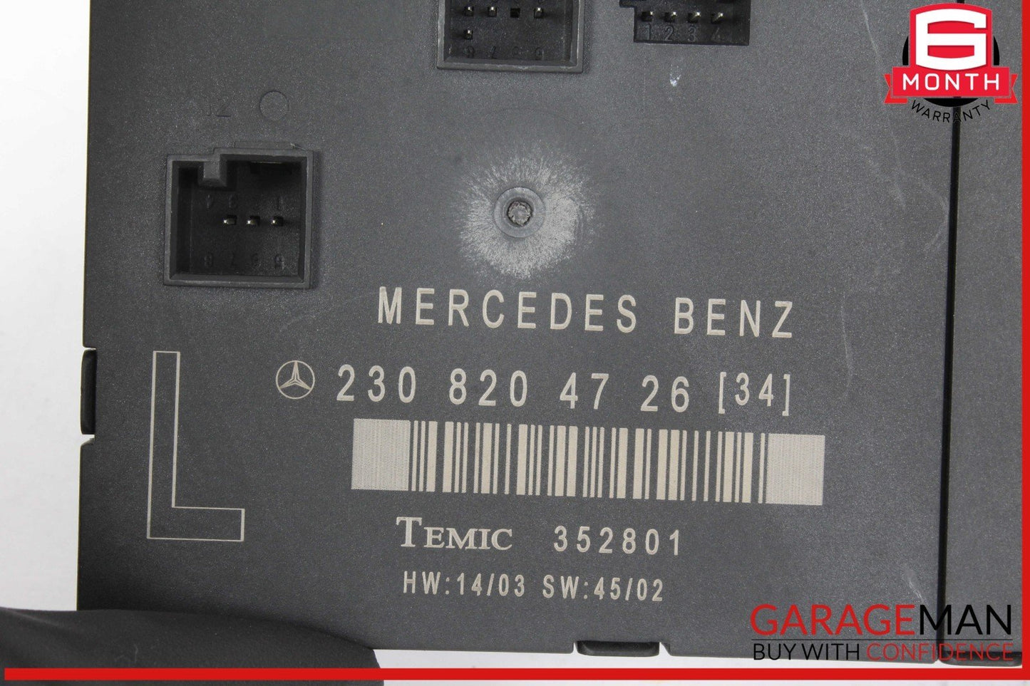 03-12 Mercedes R230 SL500 SL55 AMG Front Left Door Control Module 2308204726 OEM