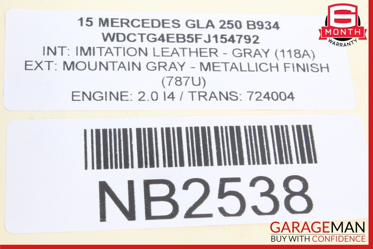 14-20 Mercedes X156 GLA250 Master Cylinder Power Brake Booster Assy