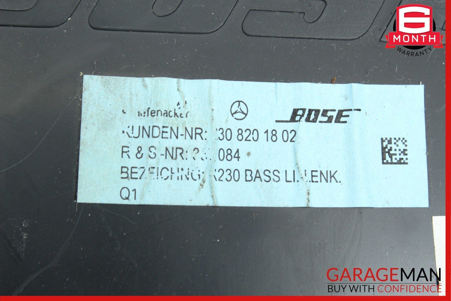 03-08 Mercedes R230 SL500 SL55 AMG Subwoofer Audio Radio Speaker BOSE OEM