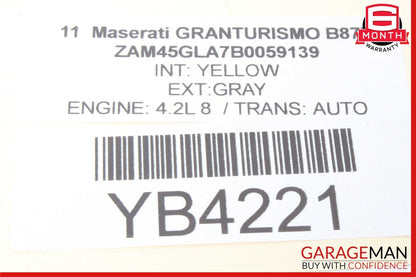 08-19 Maserati GranTurismo GranCabrio M145 Interior Rear View Mirror Black OEM