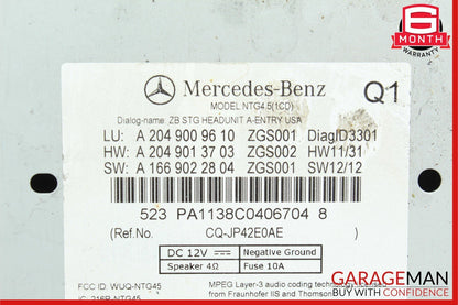 12-15 Mercedes W204 C250 C350 C63 AMG Navigation Command Head Unit CD Audio