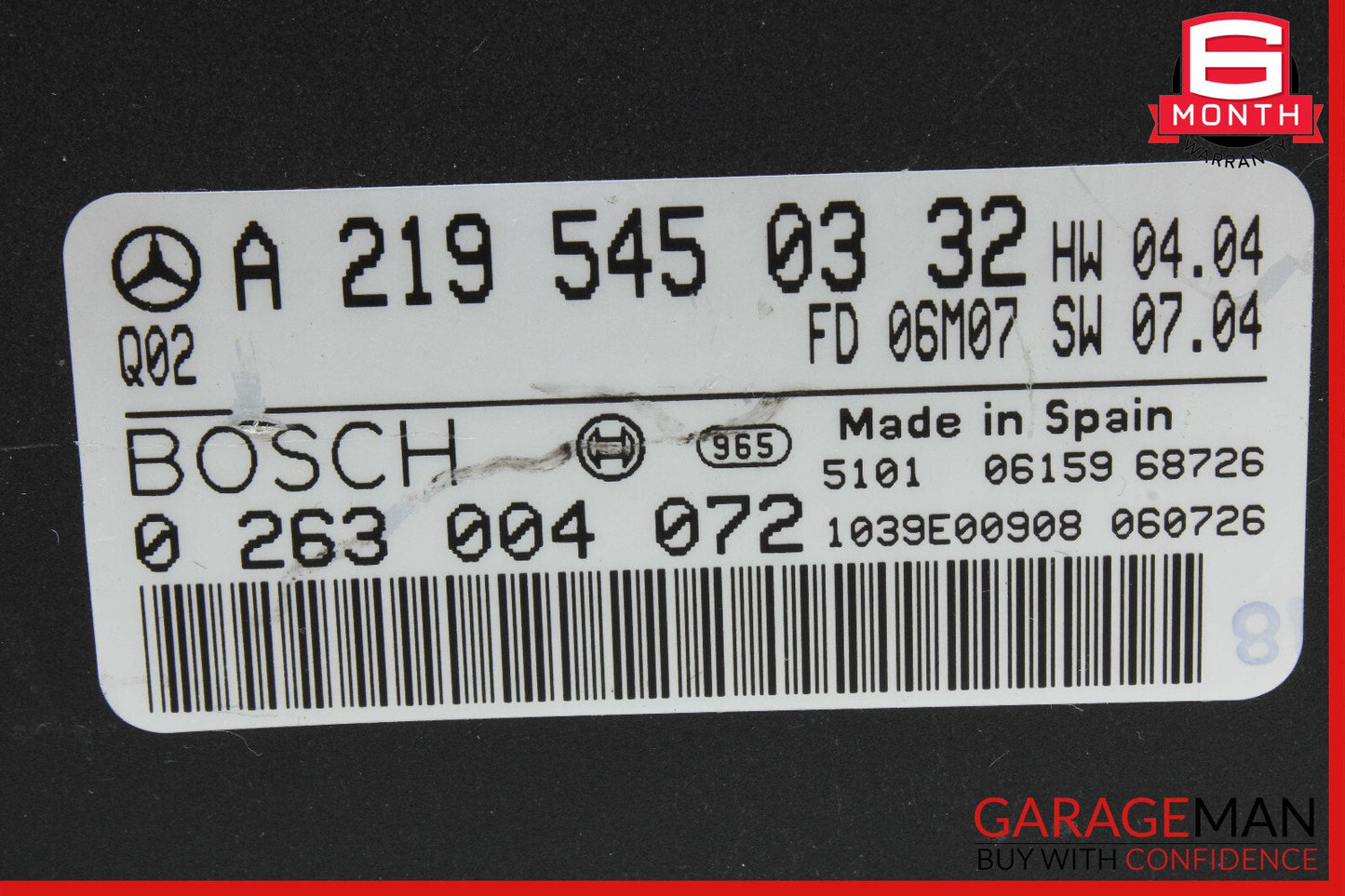 06-08 Mercedes W219 CLS550 Parktronic Control Module PDC 2195450332 OEM