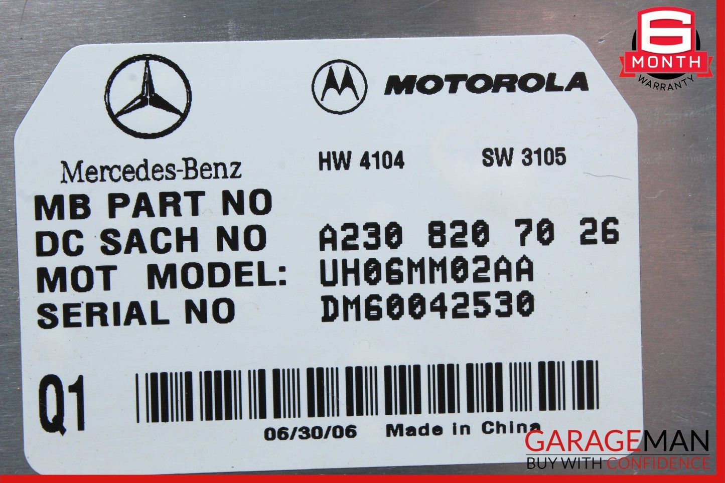 06-12 Mercedes E350 SL550 GL450 CLS550 Communication Control Module Unit