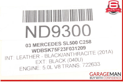03-04 Mercedes R230 SL500 Rear Left or Right Drive CV Axle Shaft Driveshaft RWD