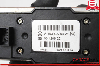 02-05 Mercedes W163 ML500 ML350 Rear AC Heater Climate Control 1638200426 OEM
