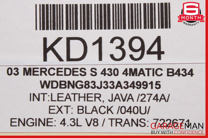 00-03 Mercedes W220 S430 S500 S55 AMG Radio Audio Amplifier Amp 2208200289 OEM