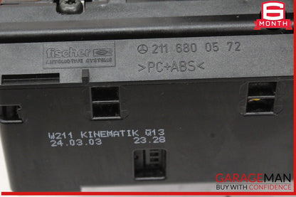 03-06 Mercedes W211 E320 Front Center Console Control Switch Panel OEM