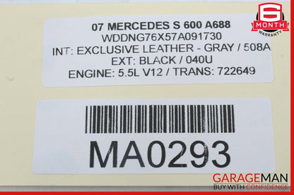 07-13 Mercedes W221 S600 CL63 AMG Front Left Driver Door Lock Latch Actuator OEM