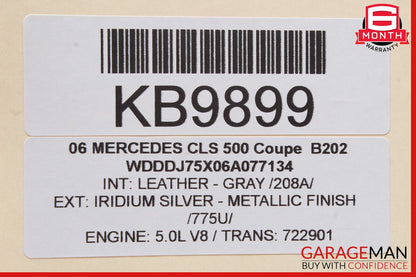 03-11 Mercedes W219 CLS500 Rear Door Keyless Go Control Module OEM