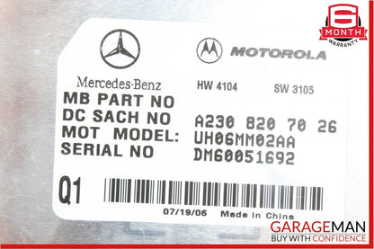 07-09 Mercedes X164 GL450 R350 SL500 Voice Phone Telephone Communication Module