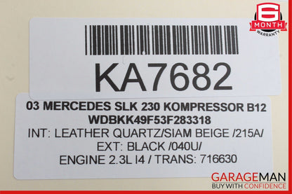 97-04 Mercedes R170 SLK230 Front Right Passenger Dash A/C AC Air Vent Trim Grill