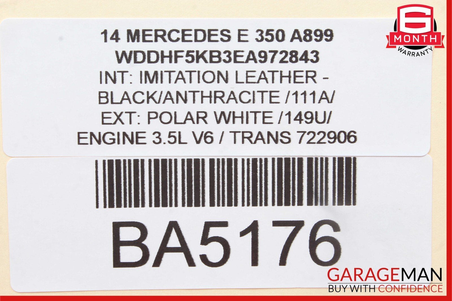 10-16 Mercedes W212 E350 Right Passenger Side Fog Light Cover Frame Trim Grill
