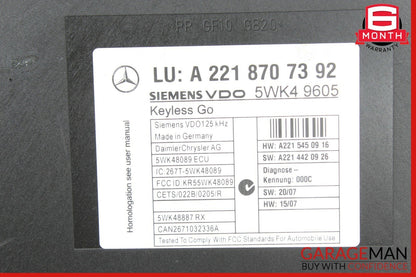 07-13 Mercedes W221 S550 S63 Door Keyless Go Control Module 2218707392 OEM