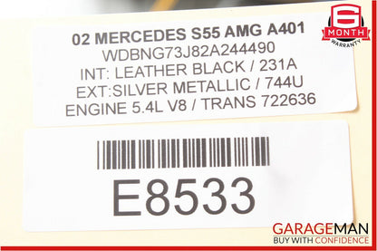 00-02 Mercedes W220 S55 AMG Rear Right Center Seatbelt Seat Belt Retractor OEM