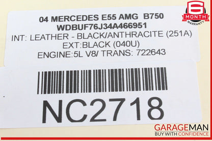 02-18 Mercedes W211 E55 AMG CL600 CLS55 AMG AUX Auxiliary Circulation Water Pump