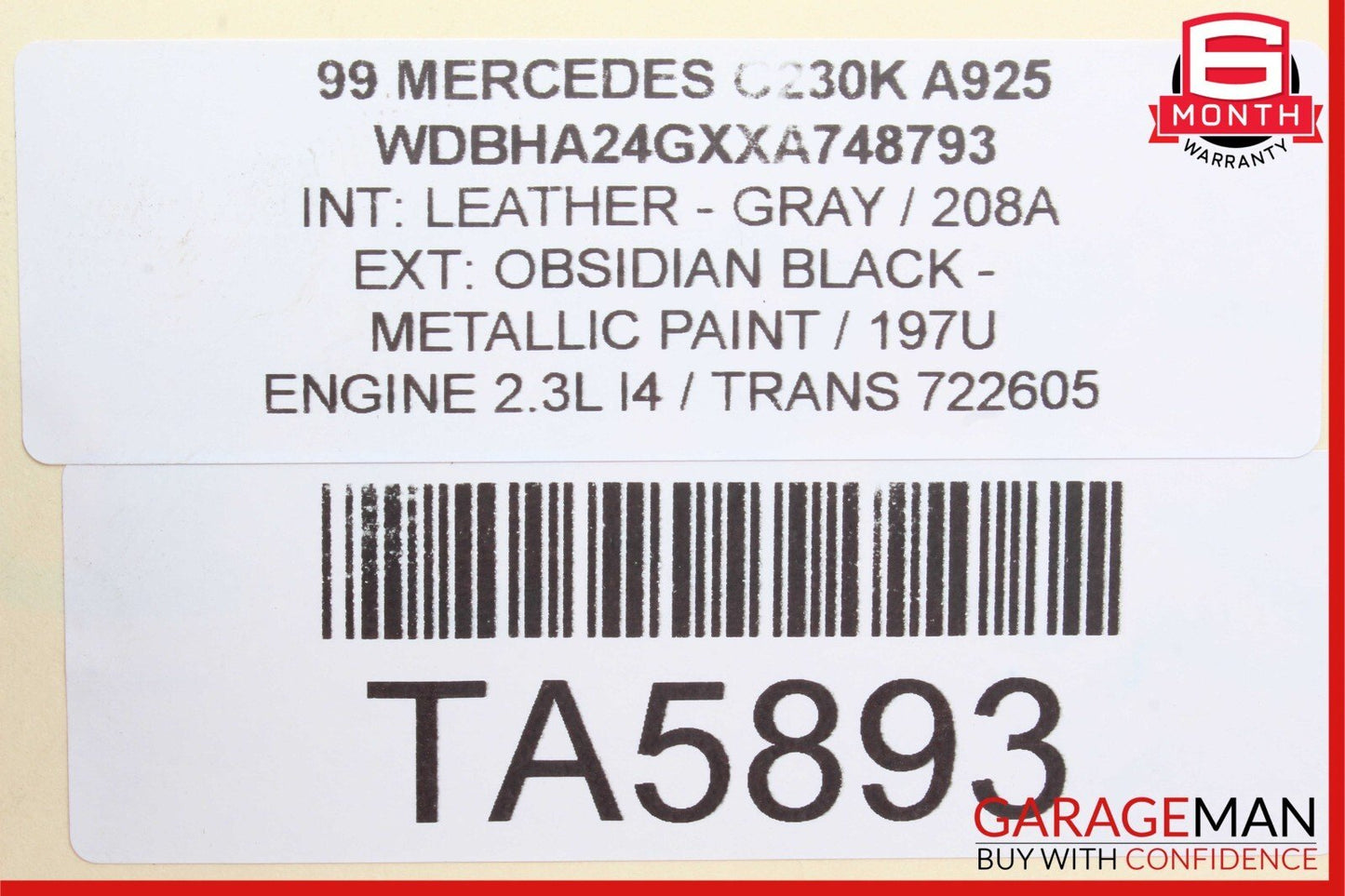 97-04 Mercedes R170 SLK230 Engine Motor AC A/C Compressor Bracket 1112361330
