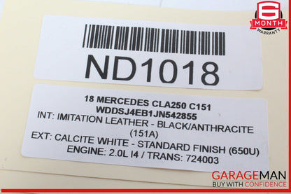 14-19 Mercedes W117 CLA250 CLA45 AMG Rear Right Side Door Lock Latch Actuator