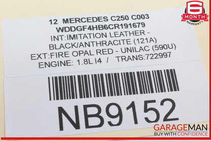 12-14 Mercedes W204 C250 C350 Rear Fuse Relay Box Module 2049060105 OEM