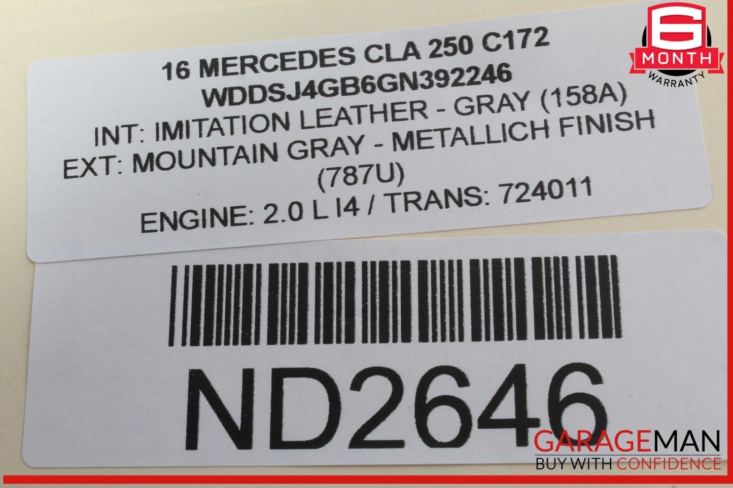 14-19 Mercedes W117 CLA250 CLA45 AMG Rear Right Side Door Lock Latch Actuator