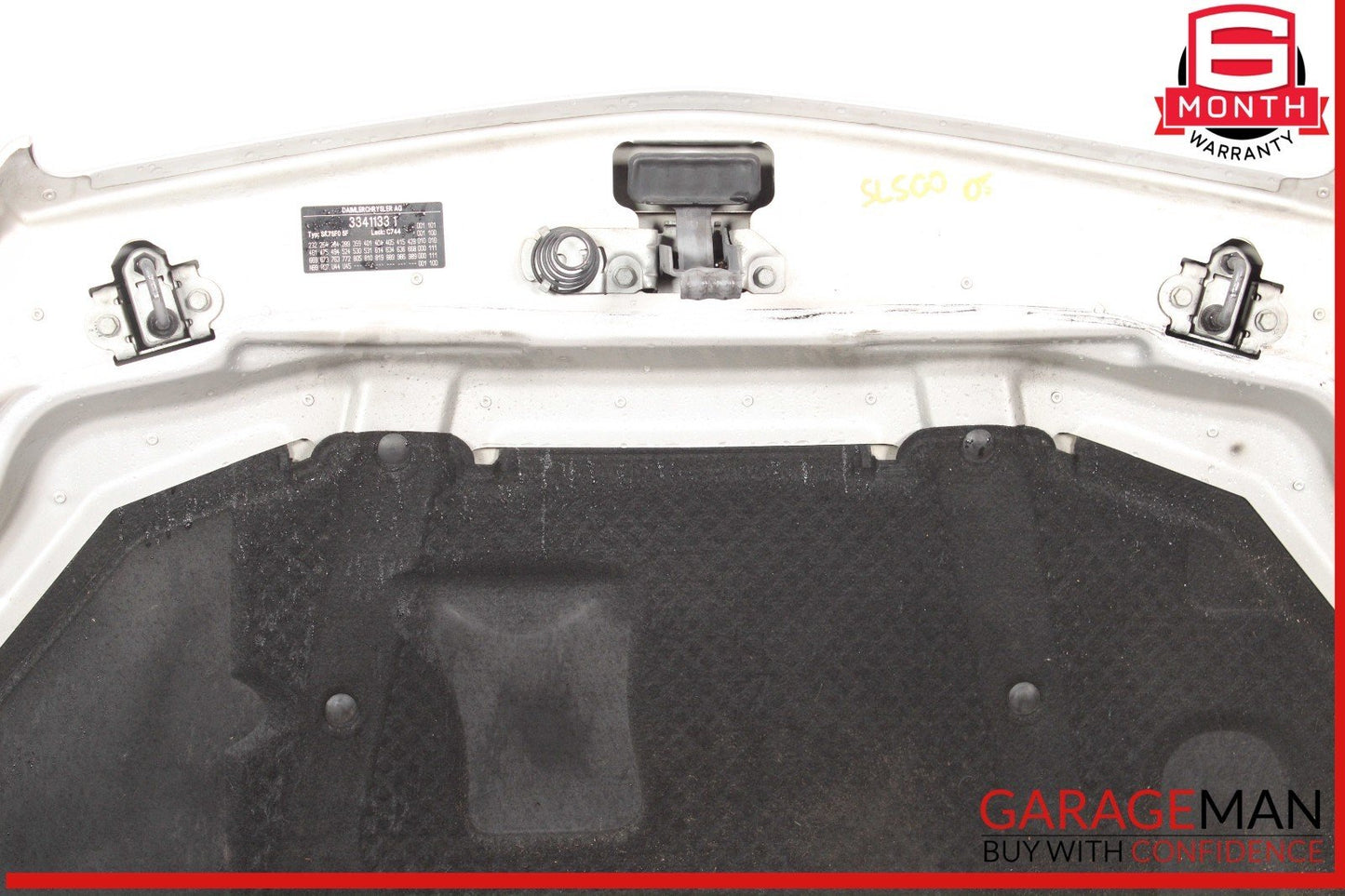 03-08 Mercedes R230 SL500 SL600 Front Hood Bonnet Vent Cover Assembly OEM