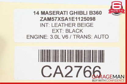 14-21 Maserati Ghibli Rear Left Driver Side Exterior Door Handle Assembly OEM
