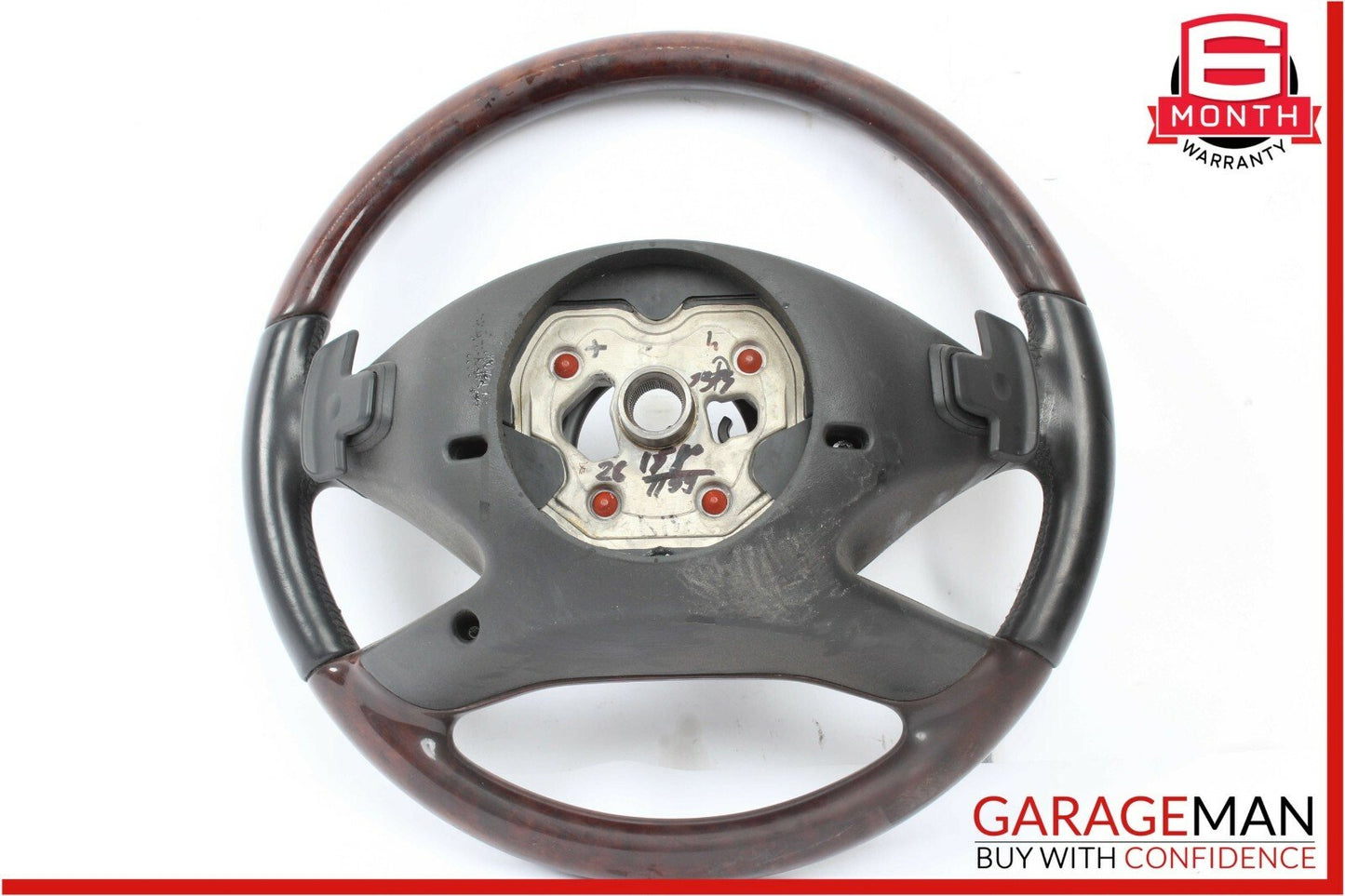 10-14 Mercedes W221 S550 CL550 Steering Wheel Wood Trim Black w/ Paddle Shifters