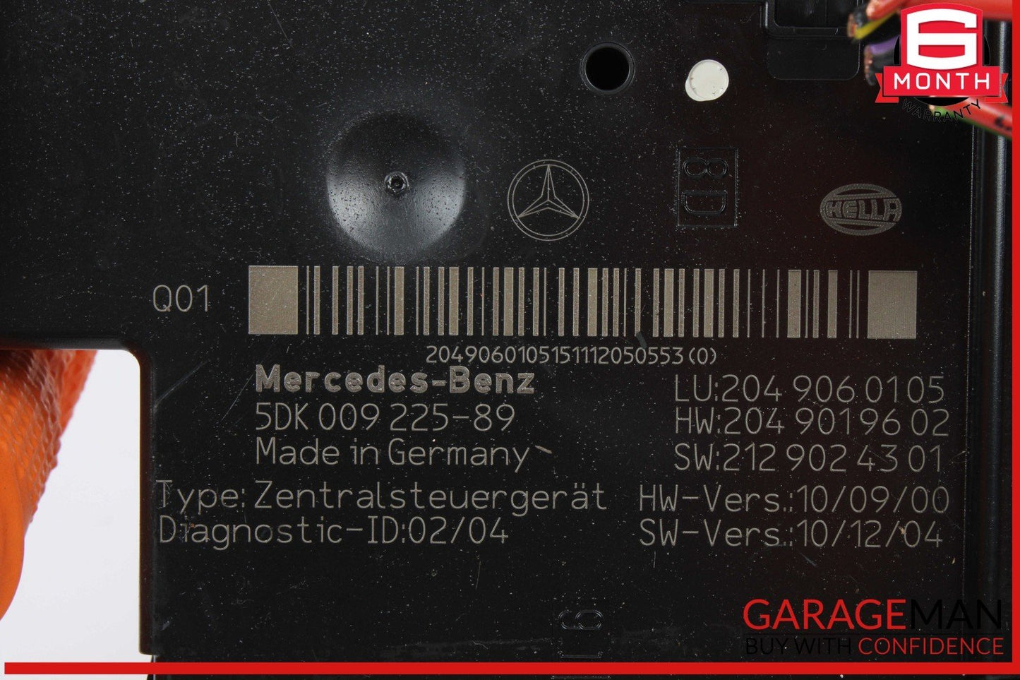 10-14 Mercedes W204 C250 C300 Rear Fuse Relay Box Module 2049060105 OEM