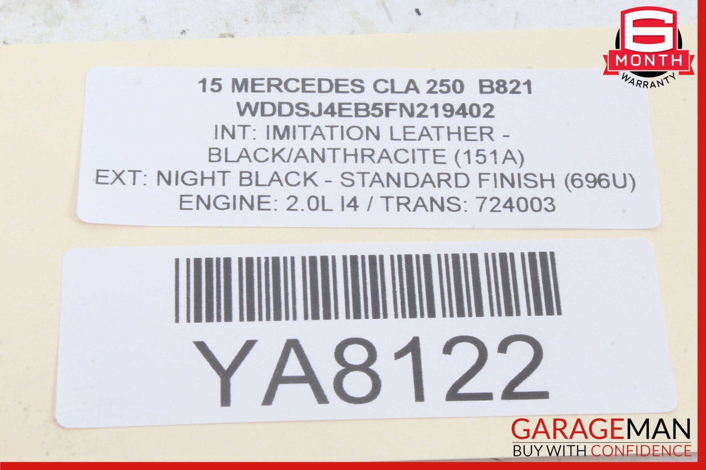 14-19 Mercedes W117 CLA250 Front Right Side Door Window Regulator Motor Unit OEM