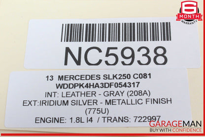 12-20 Mercedes R172 SLK250 SLK350 Front Right Side Seat Belt Seatbelt Retractor