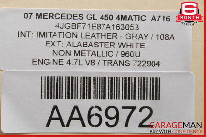 06-12 Mercedes GL320 ML450 Front Left Door Audio Tweeter Speaker Cover Brown