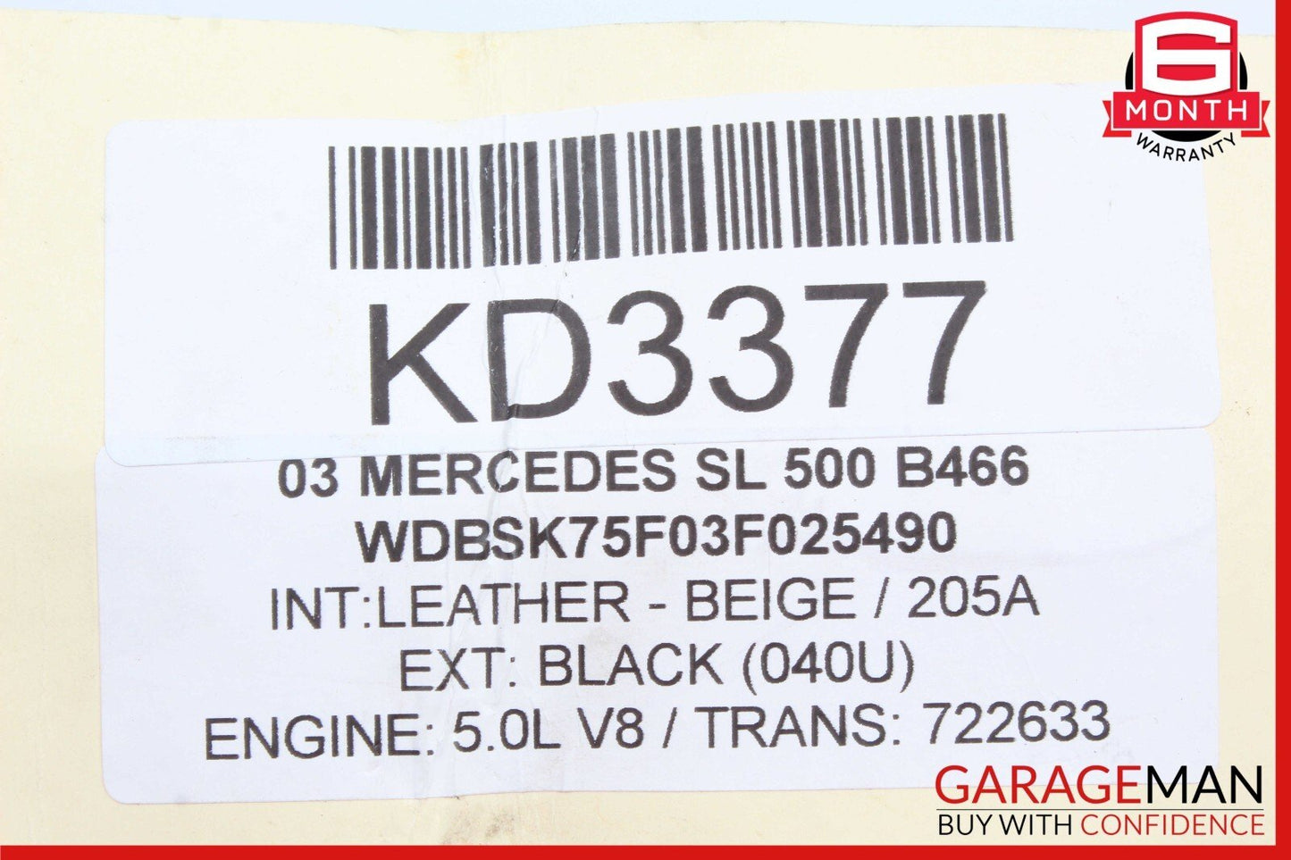 03-12 Mercedes R230 SL550 SL500 SL65 AMG Rear SAM Fuse Box Relay Module Assy