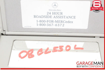 07-14 Mercedes W216 CL550 Front Left Driver Side Sun Visor Sunvisor Gray OEM