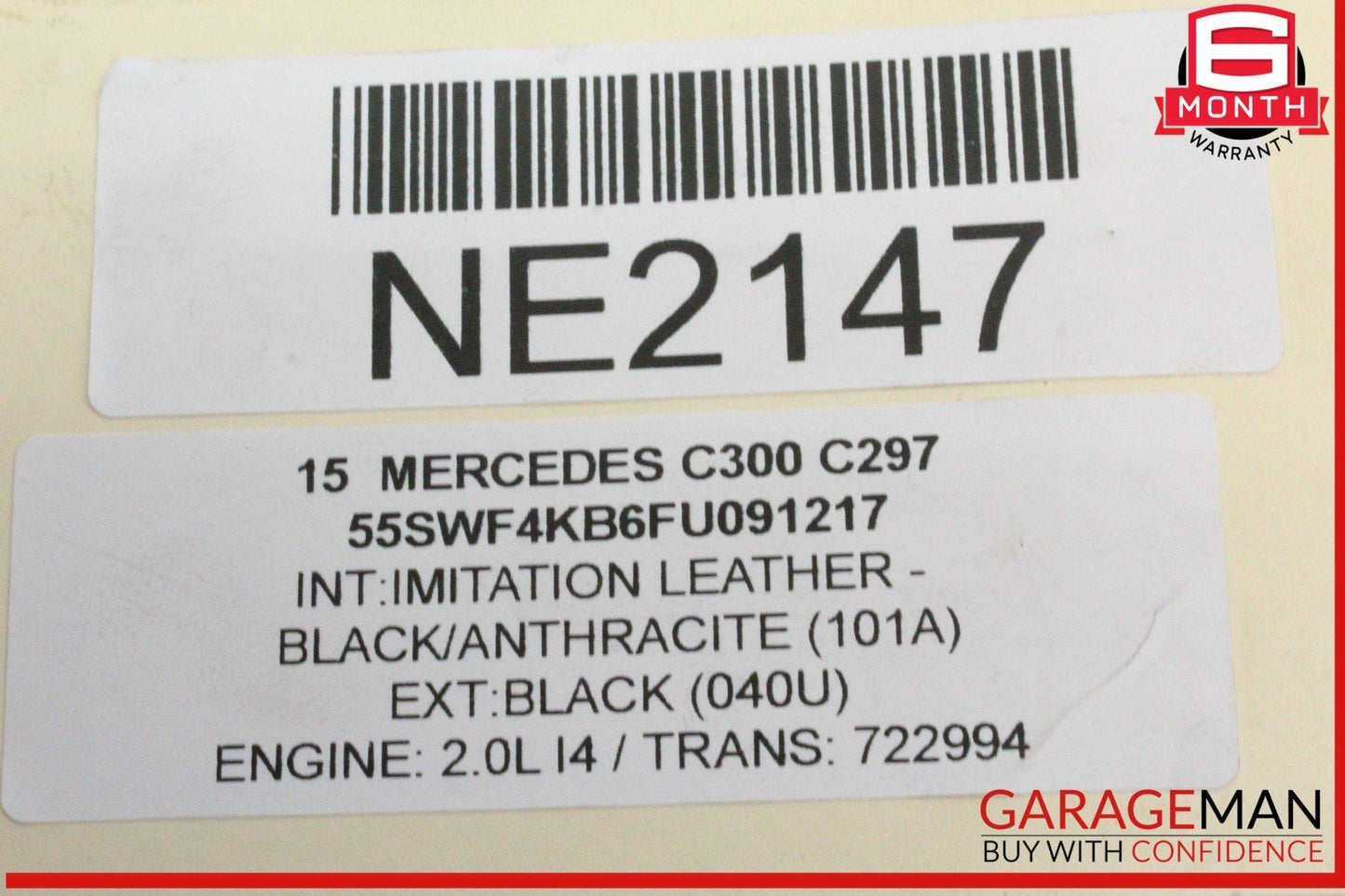 08-20 Mercedes W205 C300 Rear Left or Right Lower Suspension Control Arm OEM