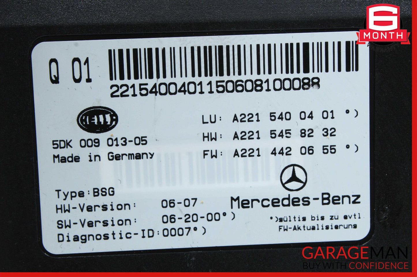 07-14 Mercedes W221 S550 CL550 Electric Power Supply Control Fuse Box Module OEM