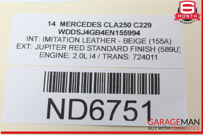 14-19 Mercedes W117 CLA250 CLA45 AMG Front Right Side Door Lock Latch Actuator