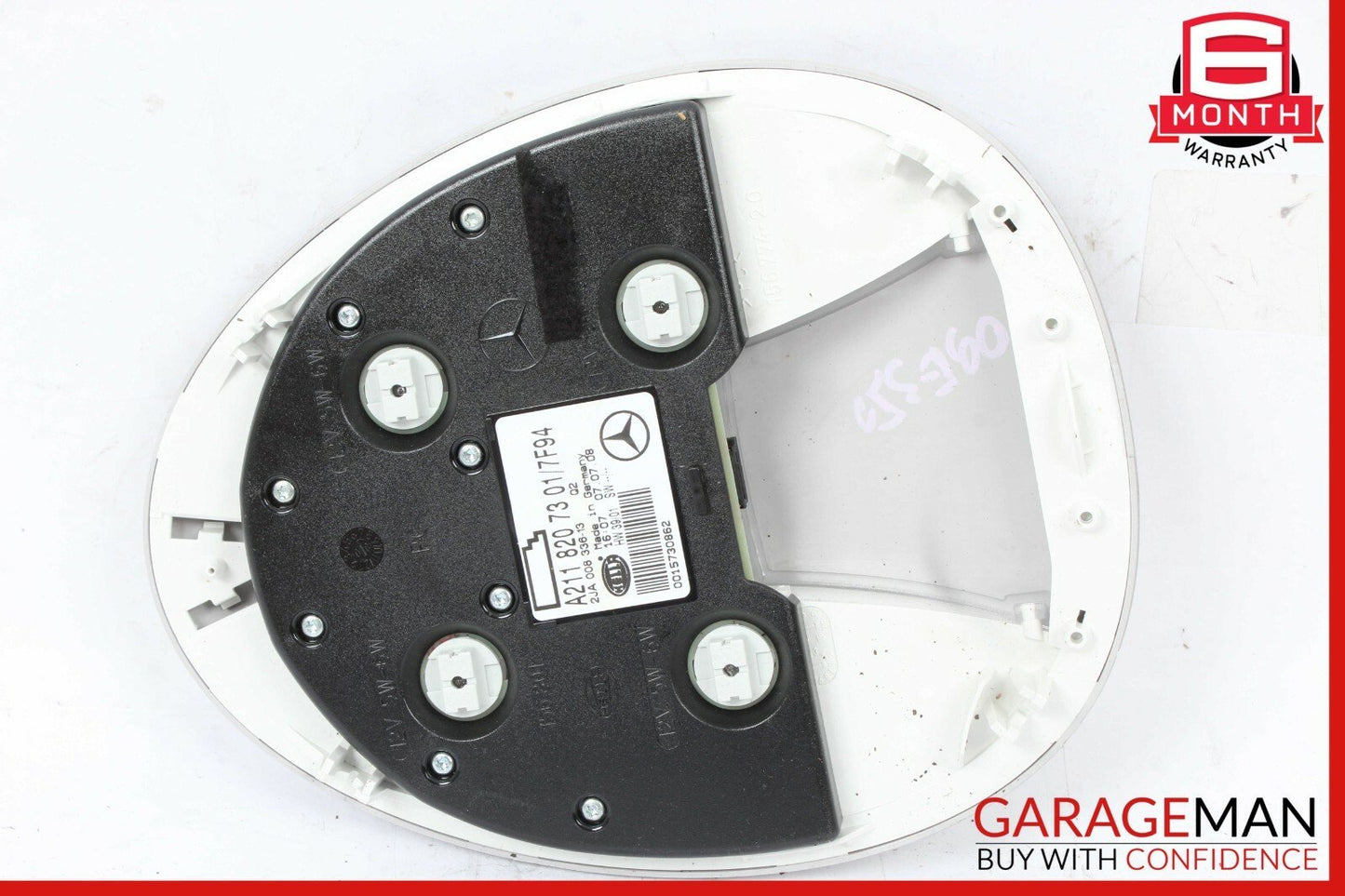 07-09 Mercedes W211 E350 E550 E63 AMG Rear Overhead Dome Light Reading Map Gray