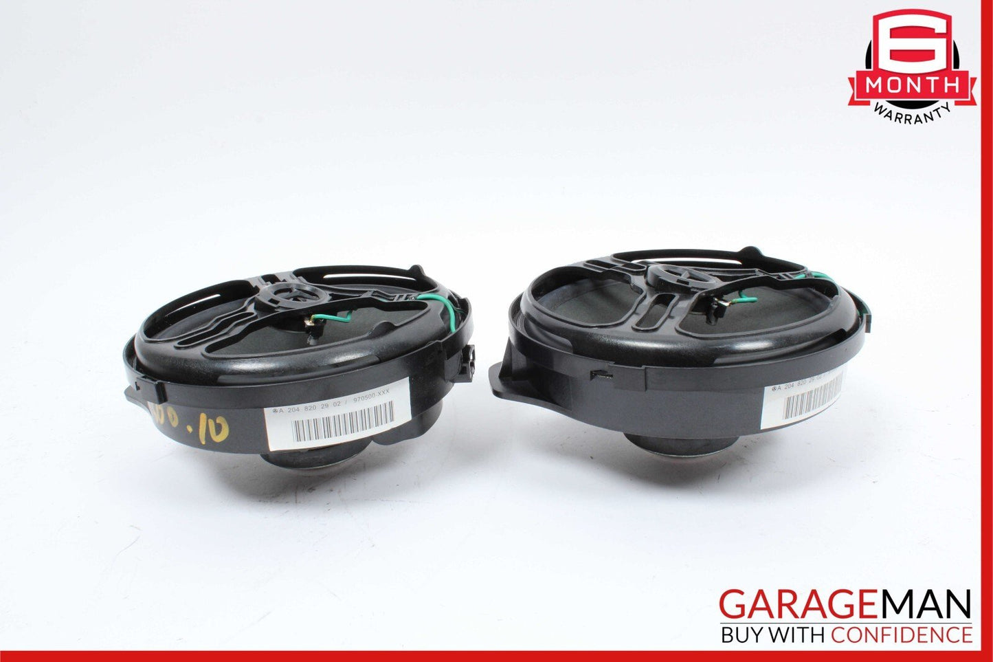 08-11 Mercedes W204 C300 C350 Rear Right & Left Side Door Sound Speakers Set OEM
