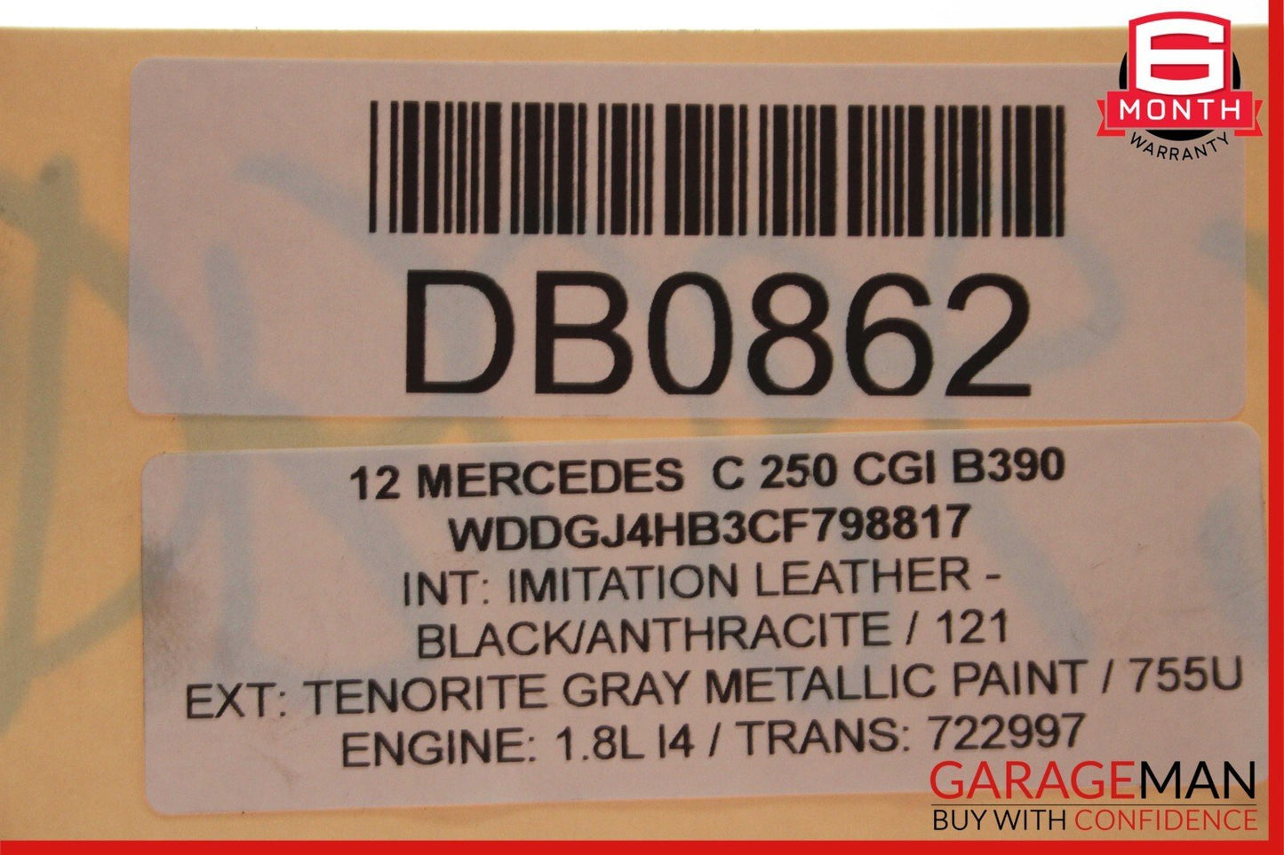 12-15 Mercedes W204 C250 SLK250 722.9 7G Automatic Transmission 722.997 OEM
