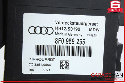 12-17 Audi A5 S5 Convertible Top Roof Control Module Unit 8F0959255 OEM