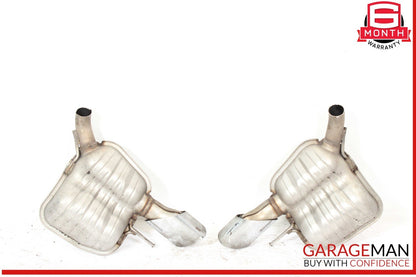 03-08 Mercedes R230 SL550 SL600 Rear Exhaust Mufflers Muffler Tip Tips Set of 2